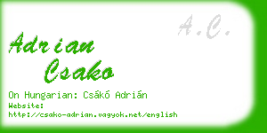 adrian csako business card